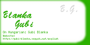 blanka gubi business card